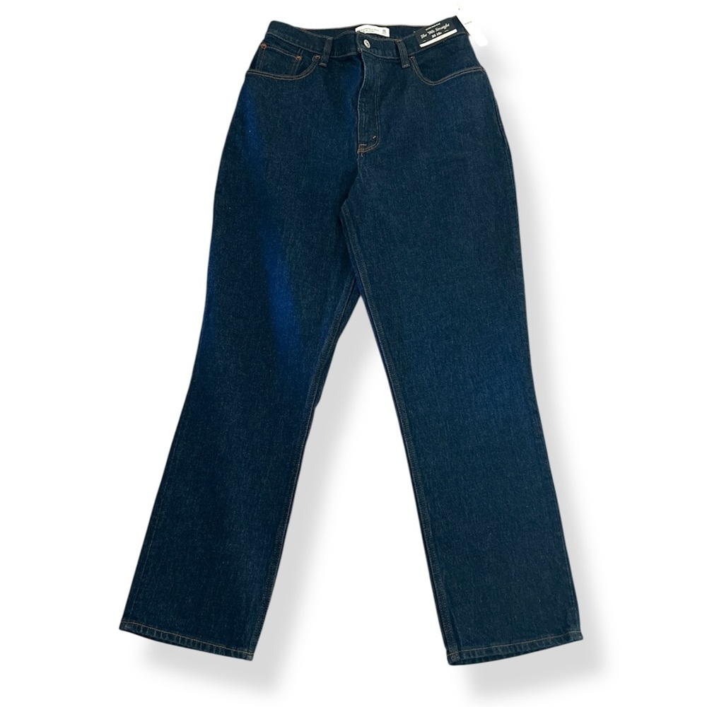 NWT Abercrombie & Fitch Dark Blue Straight Leg Jeans